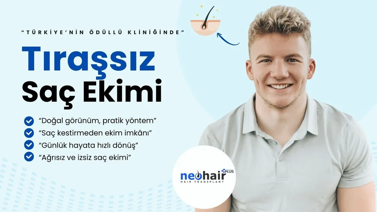 Tıraşsız saç ekimi, saçlarını kestirmeden saç ekimi yaptırmak isteyenler için modern bir yöntemdir. Sosyal hayata ara vermeden, doğal ve kalıcı saç ekimi avantajı sunar.
