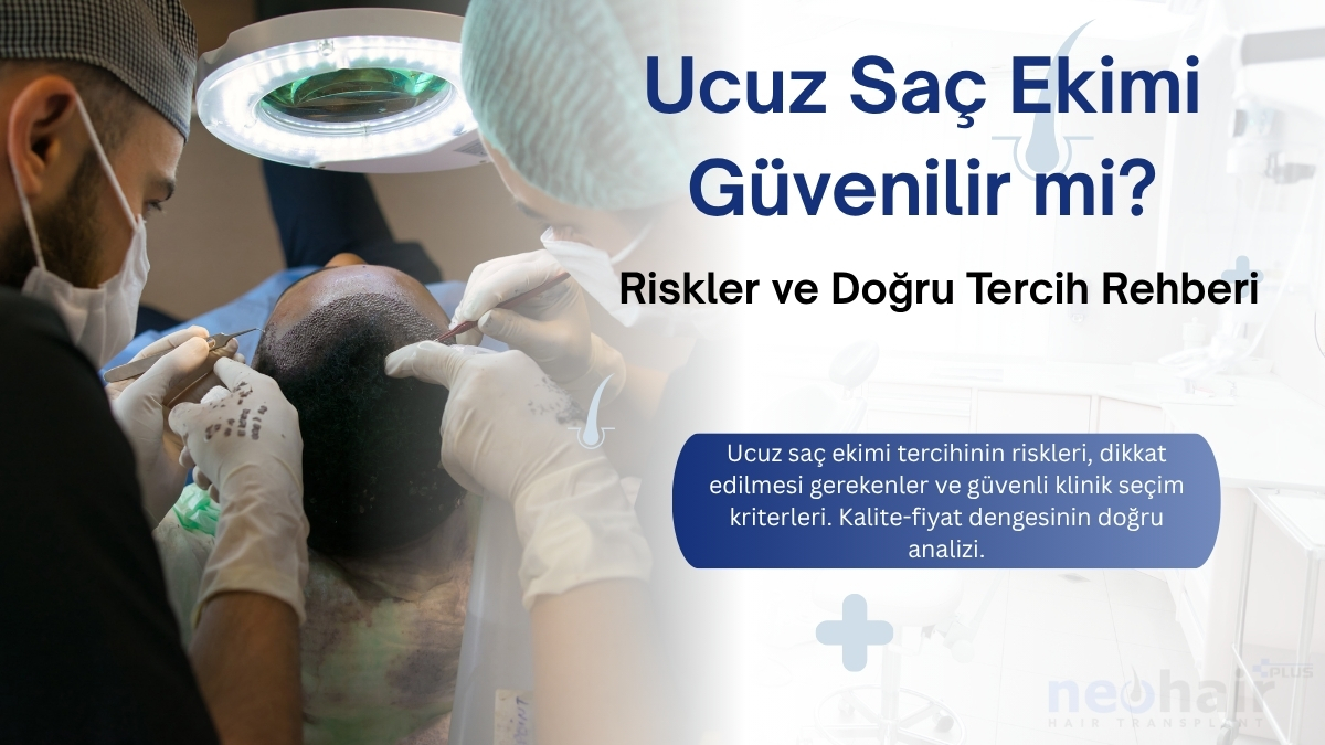 Ucuz saç ekimi tercihinin riskleri, dikkat edilmesi gerekenler ve güvenli klinik seçim kriterleri. Kalite-fiyat dengesinin doğru analizi.