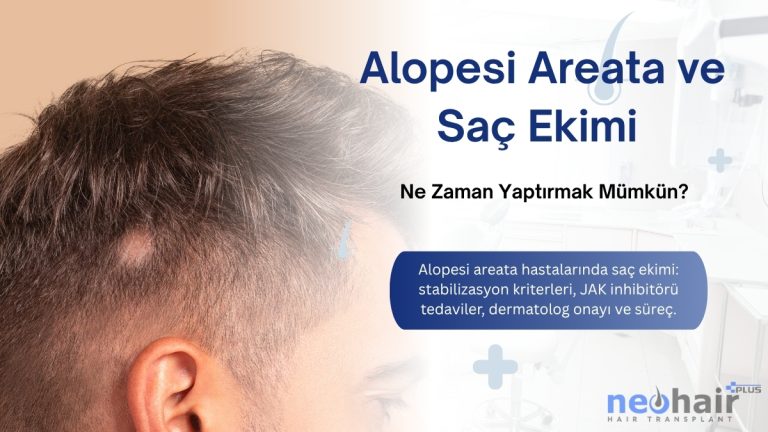 Alopesi areata hastalarında saç ekimi kriterleri ve süreç.