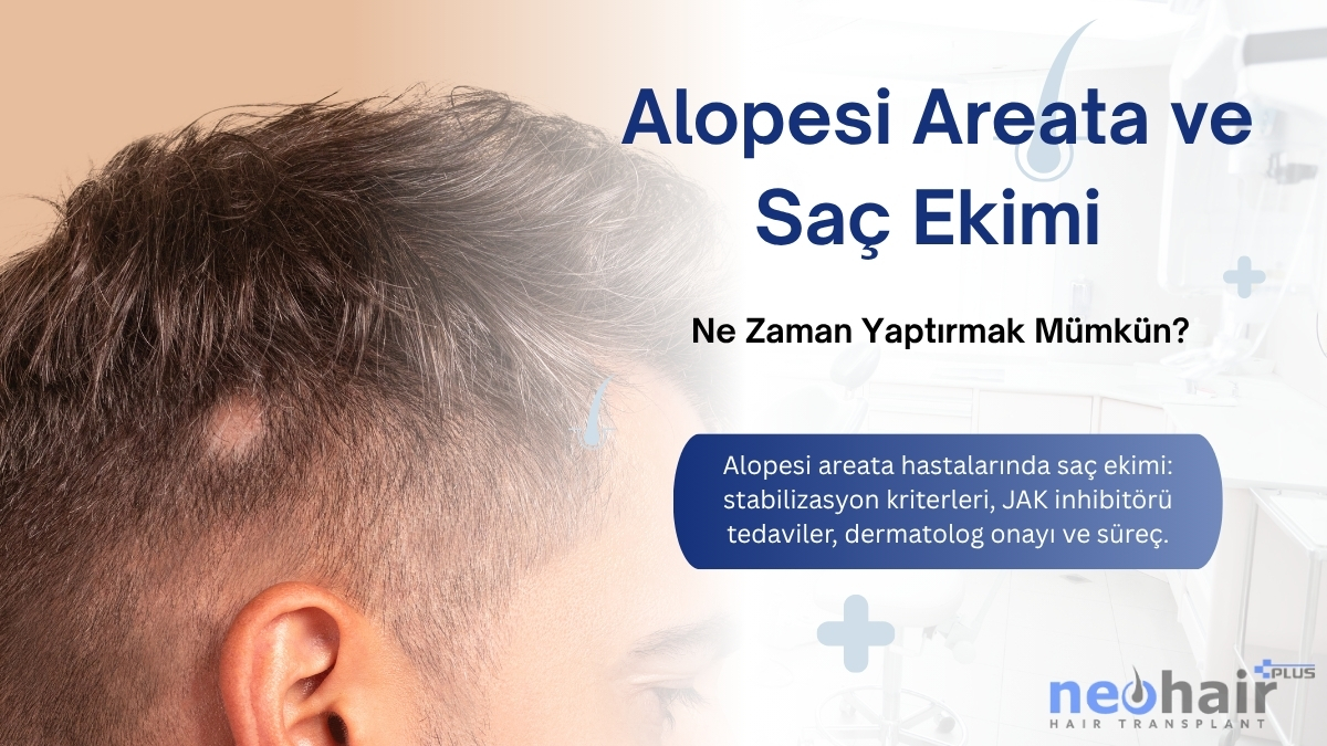 Alopesi areata hastalarında saç ekimi kriterleri ve süreç.